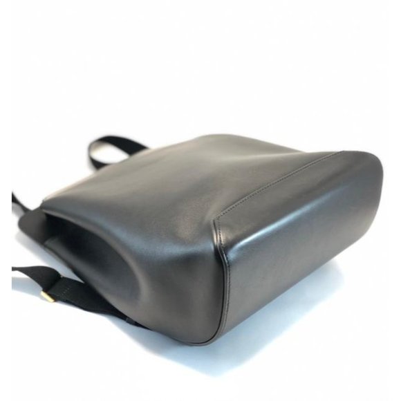 THE ROW Black Moulded Leather Backpack - Picture 5 of 12